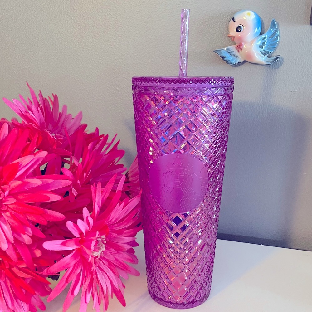 💜Starbucks Taffy Pink Jeweled Venti Tumbler 24oz ⭐️NWT⭐️